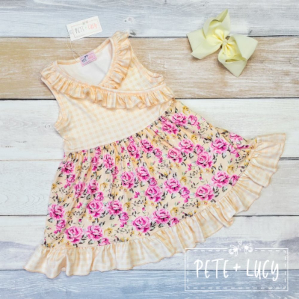 Pete + Lucy Antique Floral Twirl Dress Size 12-18M